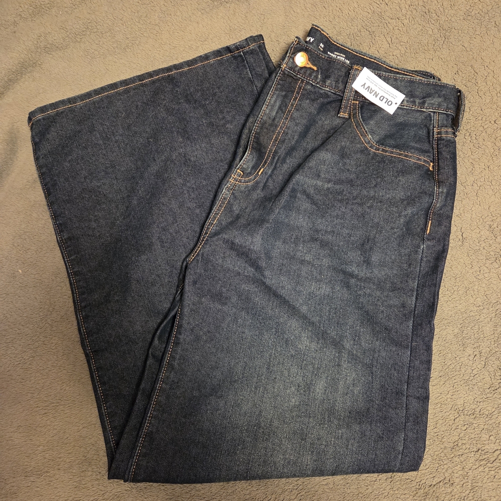 Old Navy Girl's High Waist Baggy Leg Jeans